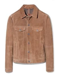 He By Mango Buttoned Suede Jacket