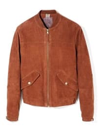 He By Mango Suede Bomber Jacket