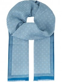 Paul Smith Accessories Double Face Polka Dot Print Silk Scarf
