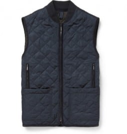 Alfred Dunhill Ascot Corduroy-trimmed Quilted Gilet