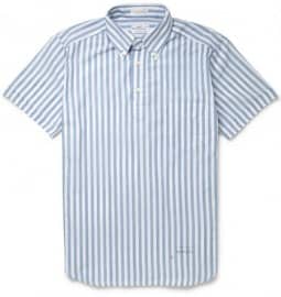 Gant Rugger Striped Cotton-oxford Half-placket Shirt