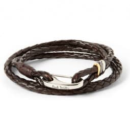 Paul Smith Woven-leather Wrap Bracelet
