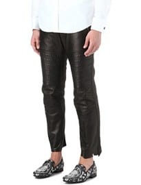 Alexander Mcqueen Leather Biker Trousers
