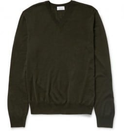 Faconnable Fine-knit Wool V-neck Sweater