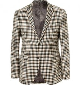 Etro Slim-fit Check Wool Blazer