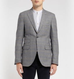 Michael Bastian Slim-fit Prince Of Wales Check Wool Blazer