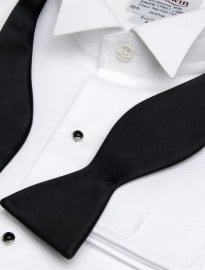 T.m.lewin Black Petersham Self-tie Bow Tie
