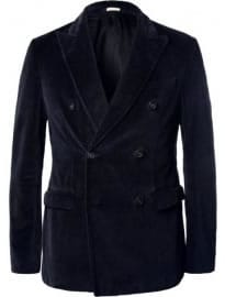 Massimo Alba Slim-fit Unstructured Double-breasted Velvet Blazer
