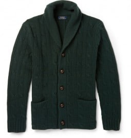Polo Ralph Lauren Cable-knit Wool Shawl-collar Cardigan