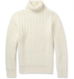 Berluti Waffle-knit Cashmere Rollneck Sweater