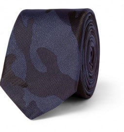 Valentino Camouflage-print Silk Tie