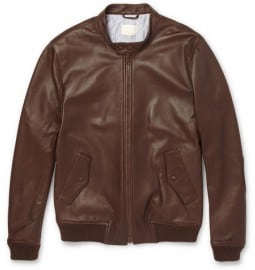 Band Of Outsiders Leather Bomber Jacket