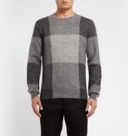 Alexander Mcqueen Check Mohair And Wool-blend Sweater