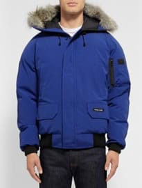 Canada Goose Chilliwack Coyote-trimmed Down-filled Bomber Jacket