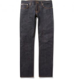 Nudie Jeans Grim Tim Slim-fit Organic Dry Denim Jeans