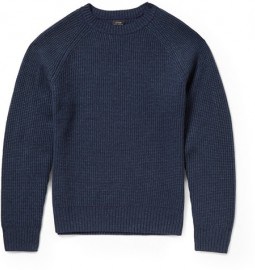 J.crew Waffle-knit Cashmere Sweater