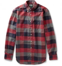 Gitman Vintage Button-down Collar Checked Cotton-flannel Shirt