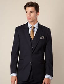 Navy Twill Tailored Fit 2 Button Jacket