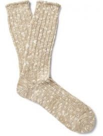 Anonymous Ism Marled Cotton-blend Socks