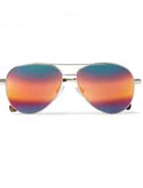 Cutler And Gross Metal Aviator Mirrored Sunglasses