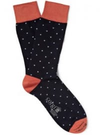 Corgi Dot-patterned Cotton-blend Socks