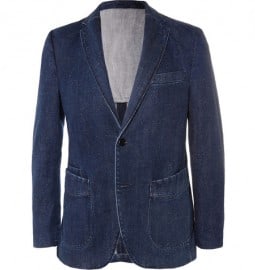 Officine Generale Slim-fit Selvedge Denim Suit Jacket
