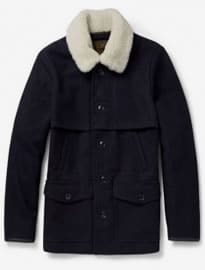 J.crew Faux Shearling-trimmed Wool-felt Jacket