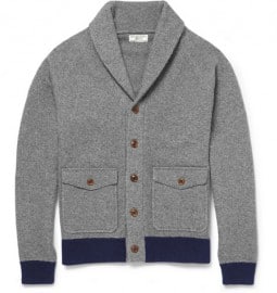 J. Crew J.crew Wallace & Barnes Suede Elbow Patch Wool-blend Cardigan