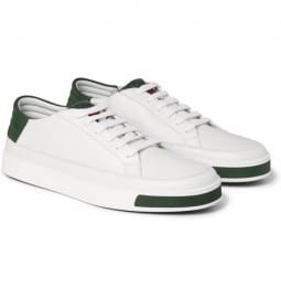 Gucci Suede And Watersnake-trimmed Leather Sneakers