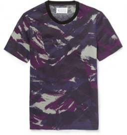 Maison Martin Margiela Resin-coated Camouflage-print Cotton T-shirt