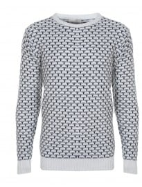 Burton Brave Soul Ecru Textured Knitted Crew Neck Jumper