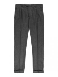 Wool Flannel Pleat Trousers