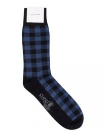 Jigsaw Two Colour Check Sock