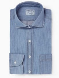 Drakes Blue Denim Shirt