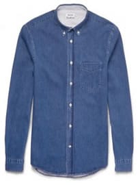 Acne Studios Isherwood Button-down Collar Lightweight-denim Shirt