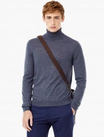 He By Mango Stand-collar Merino Wool Sweater