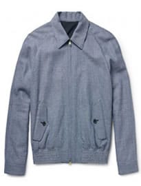 Dunhill Checked Wool Mulberry Silk And Linen-blend Jacket