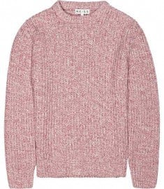 Reiss Juke Mutli Yarn Crew Neck Jumper Rose