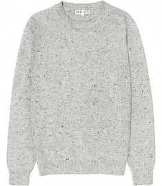 Reiss Braun Flecky Crew Neck Jumper Grey Marl