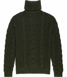 Reiss Busto Heavyweight Roll Neck Knit Emerald