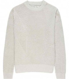 Reiss Ivor Ribbed Crew Neck Jumper Stone