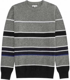 Reiss Skills Stripe Crew -neck Jumper Charcoal