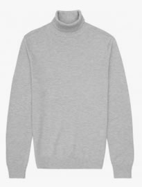 Reiss Observatory Merino Rollneck Jumper Soft Grey