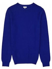 Reiss Saber Textured Knit Jumper Bright Blue