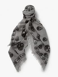Alexander Mcqueen Skull-print Cotton Scarf