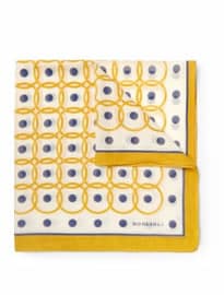 Boglioli Printed Cotton And Silk-blend Pocket Square