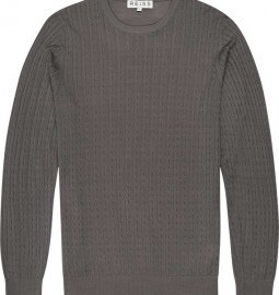 Reiss Antler Cable Knit Anthracite