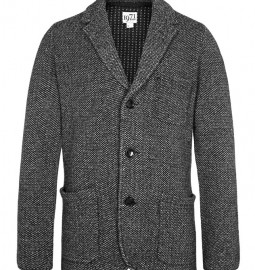 Reiss Al Single Breasted Boiled Wool Blazer Dark Grey