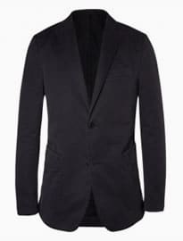 Officine Generale Navy Unstructured Cotton-twill Blazer