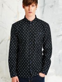 Suit Dover Circle Print Shirt In Navy